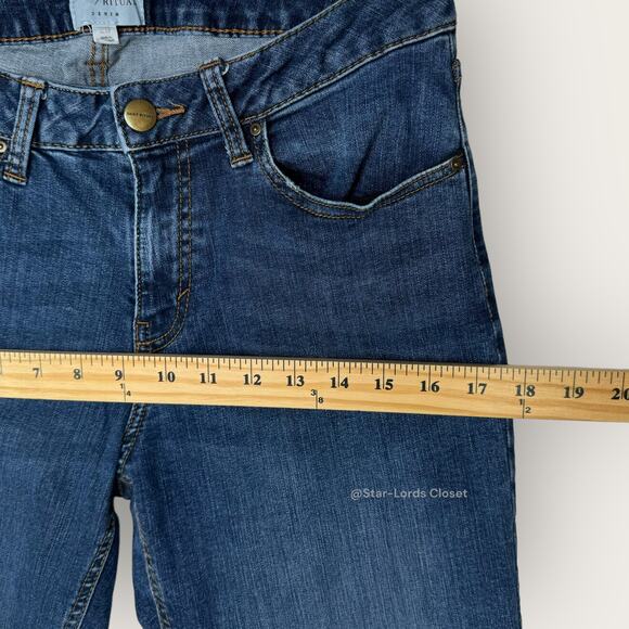 Daily Ritual Denim Slim Fit Girlfriend Jean | Size 29 | Medium Wash Mid-Rise - Picture 7 of 9